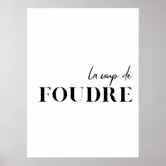 Franse prijsopgave. poster "Le coup de foudre"
