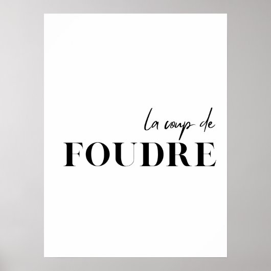 Franse prijsopgave. poster "Le coup de foudre" (Voorkant)