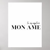 Franse prijsopgave. Tu as captive mon ame"-Poster Poster (Voorkant)
