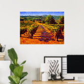 Franse Provencal Vineyard Poster (Thuiskantoor)