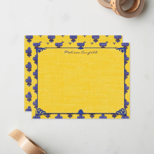 Franse Proventies voor persoonlijk gebruik Notitiekaartje (Voorkant / Achterkant in situ)