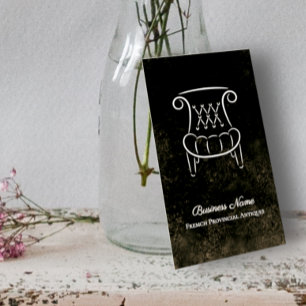  Franse Provinciale Fauteuil Antieke Dealer Visitekaartje