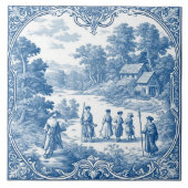 Franse provinciale pastorale decoratieve toile tegeltje (Voorkant)