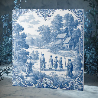 Franse provinciale pastorale decoratieve toile tegeltje