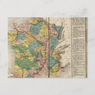 Franse provincies en departementen briefkaart