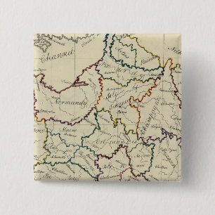 Franse provincies vierkante button 5,1 cm