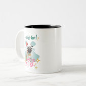 Franse PugMug Tweekleurige Koffiemok (Voorkant links)
