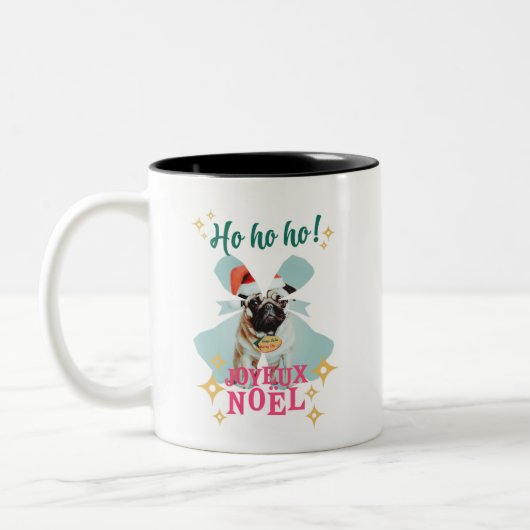 Franse PugMug Tweekleurige Koffiemok (Links)