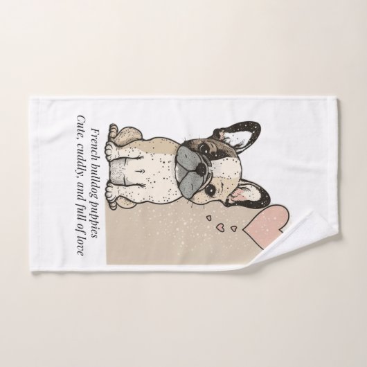 Franse puppies met bulldog - Cute and full of Love Handdoek (Handdoek)