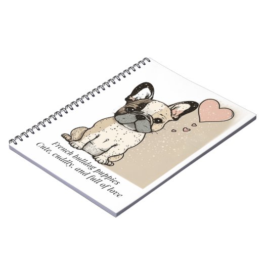 Franse puppies met bulldog - Cute and full of Love Notitieboek (Linkerzijde)