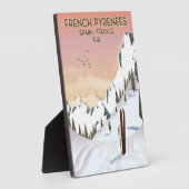 Franse Pyreneeën ski poster Fotoplaat (Zijkant)