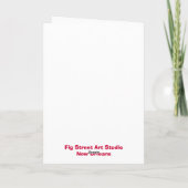 Franse Quarter Balkon Kerstkaart Feestdagen Kaart (Achterkant)