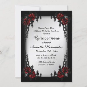 Franse Quarter Goth Silver Quinceañera  Kaart