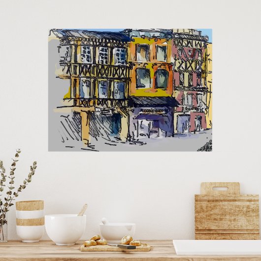 Franse Quarter Street Poster (Keuken)