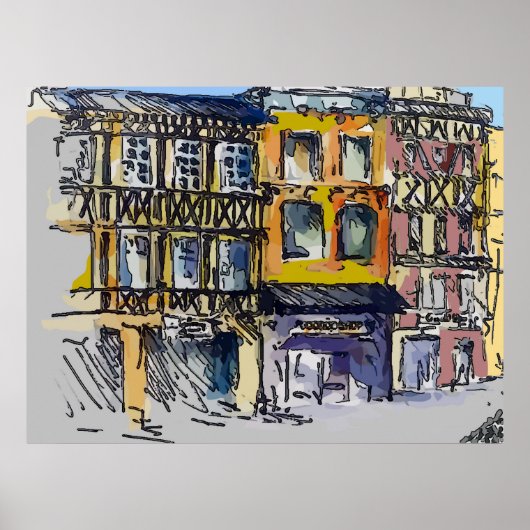 Franse Quarter Street Poster (Voorkant)