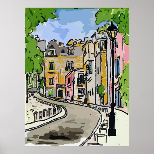 Franse Quarter Street Poster (Voorkant)