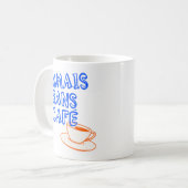 Franse quote voor Koffieliefhebbers Trendy Retro Koffiemok (Voorkant links)