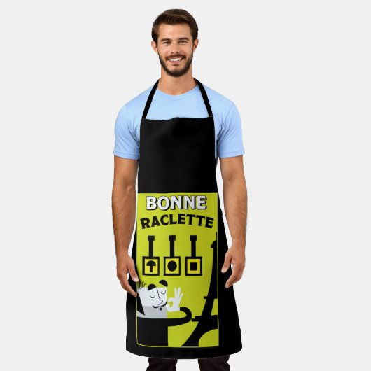 Franse raclette schort (Gedragen)