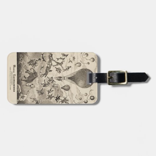 Franse reclame voor ballonfabrikant bagagelabel (Voorkant horizontaal)