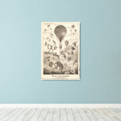 Franse reclame voor ballonfabrikant canvas afdruk (Insitu (Houten vloer))