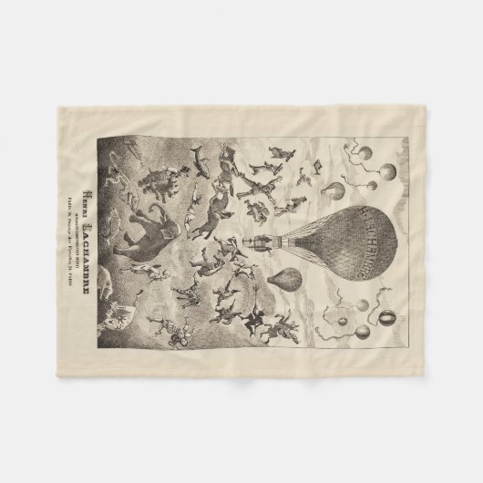 Franse reclame voor ballonfabrikant fleece deken (Voorkant (Horizontaal))