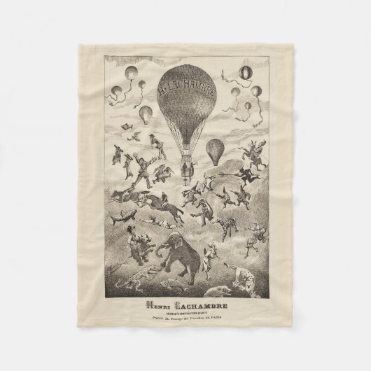 Franse reclame voor ballonfabrikant fleece deken (Voorkant)
