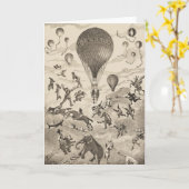 Franse reclame voor ballonfabrikant kaart (Gele Bloem)