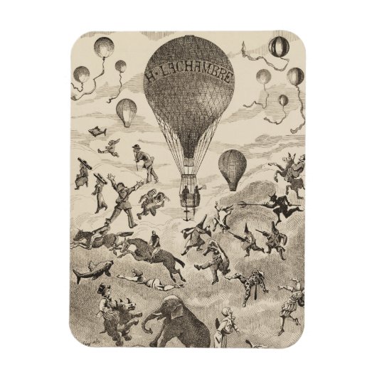 Franse reclame voor ballonfabrikant magneet (Verticaal)