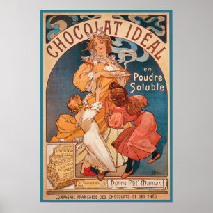Franse reclame voor chocolade poster