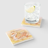 Franse  reclame voor wijndruiven stenen onderzetter (Zijkant)