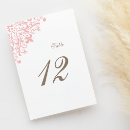 Franse Regency Roze Fleur de Lis Patroon Bruiloft  Kaart