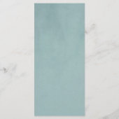 Franse Reiger Stof Blauw Trouwmenu Menu (Achterkant)