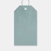 Franse Reiger Stofblauwe Fluwelen Huwelijkscadeaut Cadeaulabel (Achterkant)