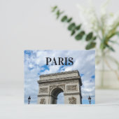 Franse Reis Parijs Arc de Triomphe Foto Briefkaart (Staand voorkant)