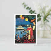  Franse reis uit de jaren 20 van de Vichy Briefkaart (Staand voorkant)