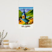 Franse reisposter Alps Poster (Keuken)