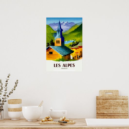 Franse reisposter Alps Poster (Keuken)