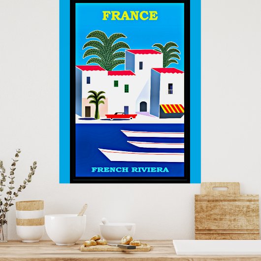  Franse reisposter Riviera Poster (Keuken)
