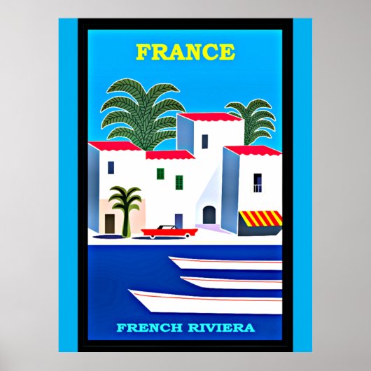  Franse reisposter Riviera Poster (Voorkant)