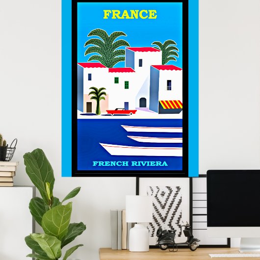  Franse reisposter Riviera Poster (Thuiskantoor)