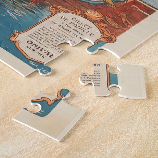 Franse reisposter zeezeildames Puzzle Legpuzzel (Zijkant)
