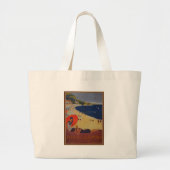  Franse reisreclame Grote Tote Bag (Voorkant)