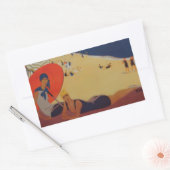 Franse reisreclame Rechthoekige Sticker (Envelop)