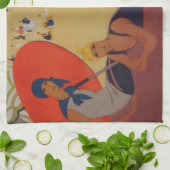  Franse reisreclame Theedoek (Gevouwen)