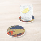  Franse reisreclame Zandsteen Onderzetter (Zijkant)