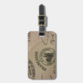 Franse reisstempels bagagelabel (Voorkant verticaal)