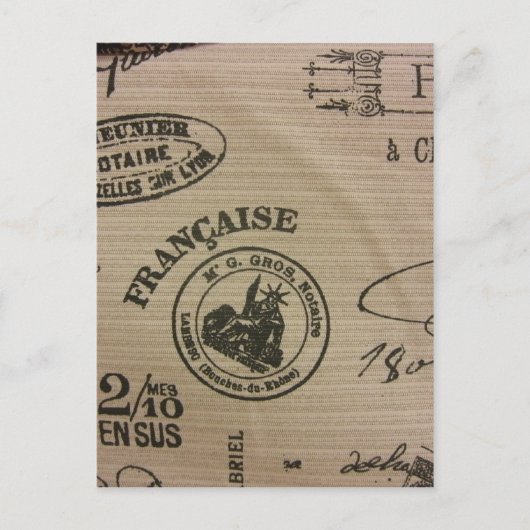 Franse reisstempels briefkaart (Voorkant)