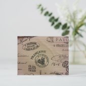 Franse reisstempels briefkaart (Staand voorkant)