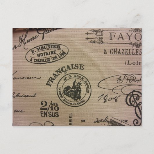 Franse reisstempels briefkaart (Voorkant)