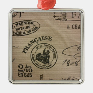 Franse reisstempels metalen ornament